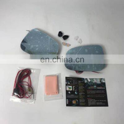 Panoramic Rear View Blue Mirror Glass Led Turn Signal Heating Blind Spot Monitor for Honda Civic 8th 12-15,2pcs