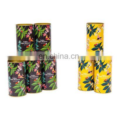 Customized Paper Tube Coffee Roaster Packaging Food Grade Cylinder Cardboard Tube Personalized Printing