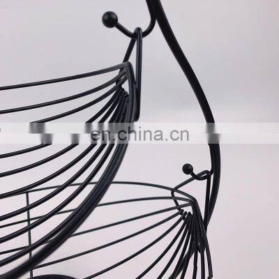 Farmhouse Home Storage Kitchen Food Fruits Organizer Egg Mesh Wire Rack Metal 2 Tier Fruit Basket photo-5