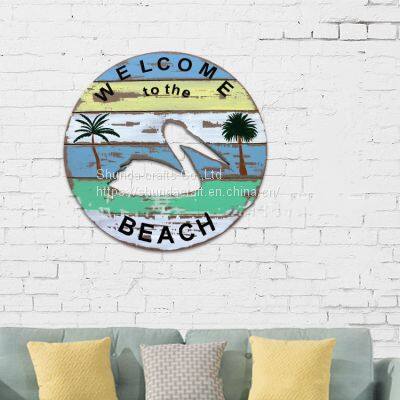 Wooden PVC Welcome Animal Beach Door Sign, Home Festival Decoration Sign Welcome Sign photo-4