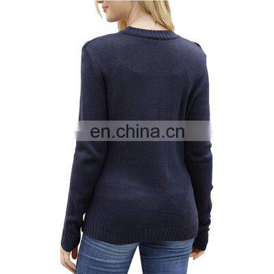 Women Custom Xmas Ugly Pullover Sweater With Pom photo-3