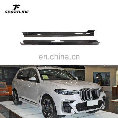 JC Sportline Carbon X7 G07 Side Skirts Extension for BMW X7 M50i Sport Utility 4-Door 2020 2021