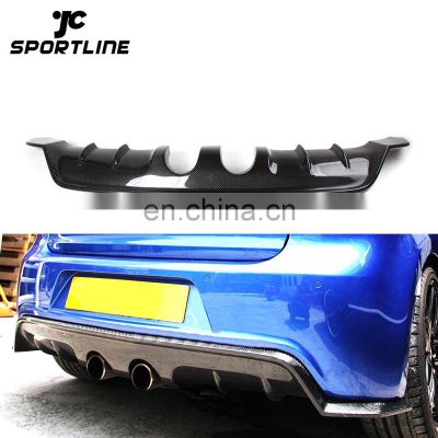 MK6 Carbon Fiber Rear Diffuser Lip Kits For Volkswagen Golf VI 6 R20 Bumper