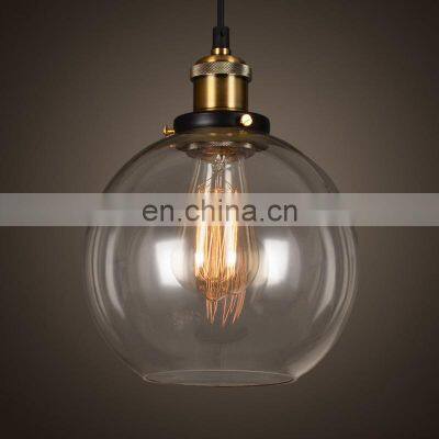 Wholesale Restaurant Vintage Retro Globe Clear Glass Pendant Light