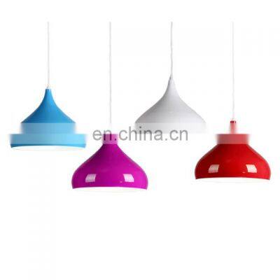 Modern simple creative personality decorative lamps color dining table chandelier single head aluminum hanging light