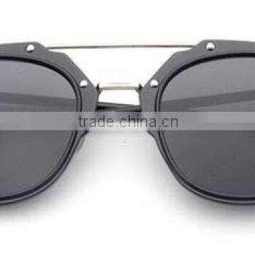 Women Ladies Female Fashionable Custom Black Full Metal Frame Oval Sun Glasses photo-3