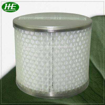 Round Hepa Air filter H14 Cylinder Cartridge for Gas Filtration