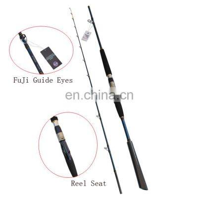 Wholesale OEM Saltwater2 section FUJI  Carbon Fiber Rods Boat Fishing Rod Offshore Trolling Fishing Rod