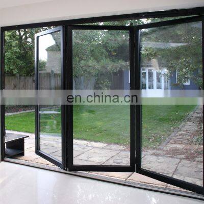 Vertical exterior windows and doors modern design aluminum bifold door folding door