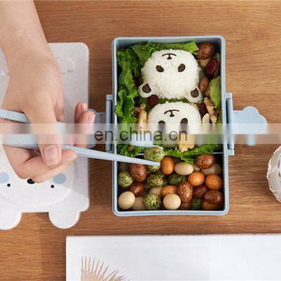 Customizable Cartoon Themed Eco Friendly Wheat Straw Children Cute Tiffin Lunch Box photo-3