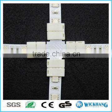 RGB 10 mm 4 Pin + X Sharp PCB FPC Board Splitter LED Strip Connector for SMD 5050 RGB LED Strip Light photo-5
