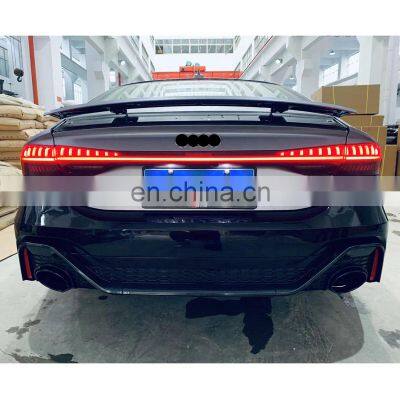 Car accessories auto parts for Audi A7 C8 2018 2019 2020 2021 2022 upgrade RS7 grille bumper side skirts rear diffuser