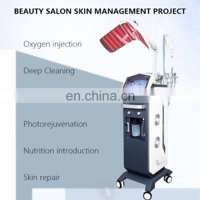 Diamond Glow Machine Water Dermabrasion Pdt Machine With Steam Pdt Light Therapy Machine 4 In1 photo-4