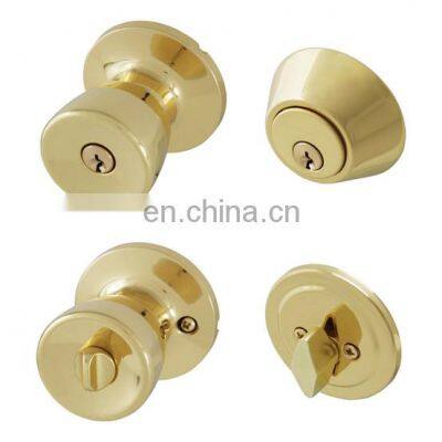 Economic apartment traditional entrance stainless steel combo lockset deadbolt with door knob lock