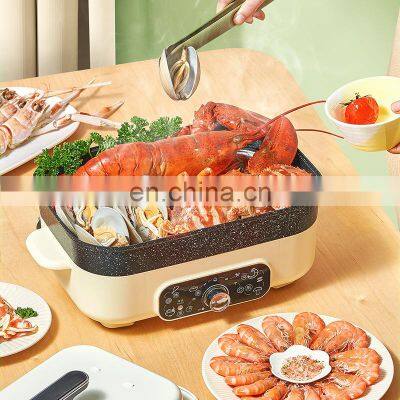 Electric Hot Pot Household Large Capacity 5L Non-stick Electric Hot Pot Frying and Frying One Dormitory Barbecue Multi-function photo-5