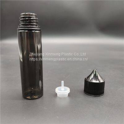 Clear Black 60ml Tall V3 E-liquid Bottle Childproof Squeeze Plastic Pet E-juice Vape Oil Dropper Bottle photo-3