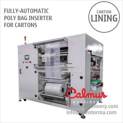 Poly Bag Inserter for Placing Liner in Carton