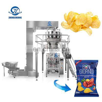 Corn Flake Dried Fruit Cassava Chips Biscuit Snack Puffed Food Pouch Envasadora Vertical Form Fill Seal VFFS Packing Machine