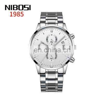 NIBOSI 2309 Mens Quartz Watch Bands Casual Tourbillon Automatic Mechanical Watch Luxury Business Stainless Steel Wristwatch photo-3