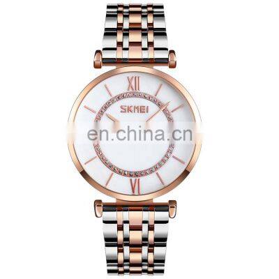SKMEI 9198 Quartz Watch Movement 2020 Stylish Stainless Steel Couple Watch