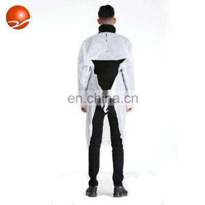 PPE Sample Free Wholesale Disposable CPE LDPE Waterproof Lab Protective Work Gown With Thumb Open photo-2