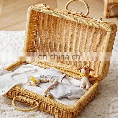 Hot Sale Rattan Storage Basket, Natural Rattan briefcase Basket Cheap Wholesale High Quality Vietnam