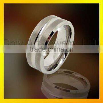 mens jewelry tungsten carbide groove ring