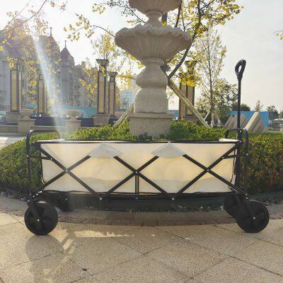 Utility Garden Wheel Barrow Heavy Duty Folding Wagon Extended Outdoor Camping Cart photo-2