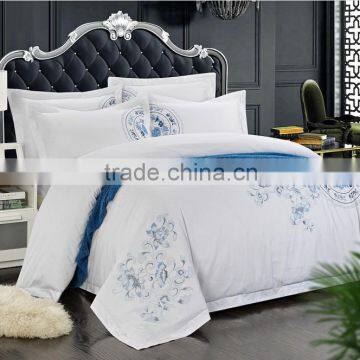 High quality high density bedding fabrics embroidered hotel bedding sets 5 star