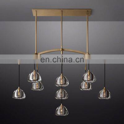 Modern Hemisere Round Luxury American Design Blown Glass Chandelier for Hotel Living Room and Kitchen Ceiling Lighting photo-5