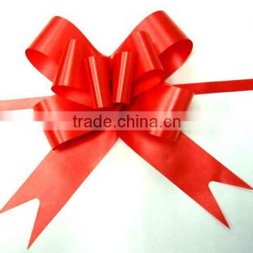 2" dia Red Pull Ribbon Butterfly Bow with 12mm*250mm size for Gift Packing