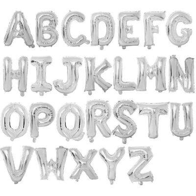 16Inch Letter Balloons Foil Mylar Ballon Alphabet T (A-Z) for Wedding Birthday Bridal Shower Anniversary Celebration