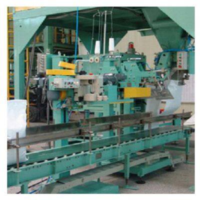 Línea de envasado de bolsas de 25 kg y 50 kg completamente automática/Máquina de envasado + Paletizador robótico + Máquina de envolver