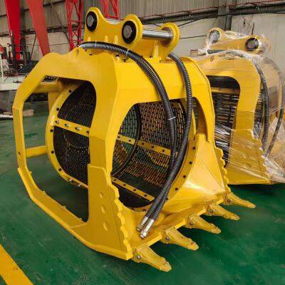 Construction machinery drum screen, water washing screen, usable water washing pebble, soil and rock screening bucket