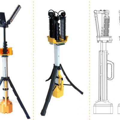 Hot Selling Rechargeable 180W LED Working Light Tower with Telescopic Mast for Construction Site Emergency Portable Lighting