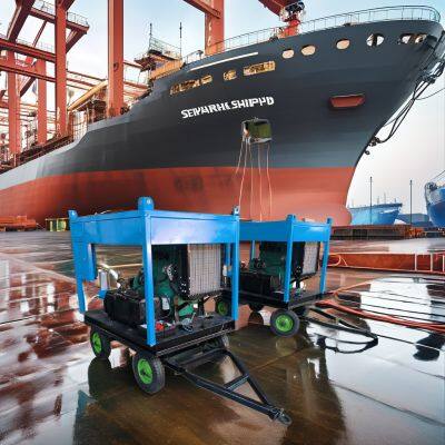 Shiphull Rust Paint Removal diesel High Pressure Water Jet Cleaner Wet Sand Blasting Machine