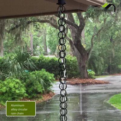 Metal Rain Chains for Villa Corridors for Drainage, Eaves Drainage Chains, Japanese-style Rain Guide Chains photo-4