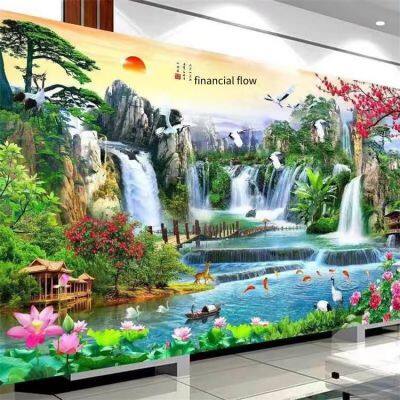 bamboo charcoal fiber pet high-gloss wall panel, 8mm solid, environmentally friendly background wall with infinitely continuous patterns