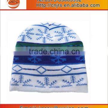 Christmas beanie hats,wholesale winter snowflake knitting pattern beanie