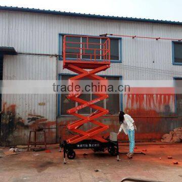 10m 1000kg Excellent Quality Four Wheel Mobile Scissor Lift Platform photo-3