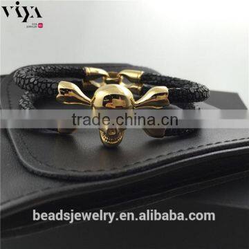 2016 Fashion High Quality Impress Quality Wholesale Genuine Stingray/ Python Leather Bracelet photo-3