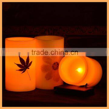 Embedded Maple and Flower Flameless Led Candle Light photo-5