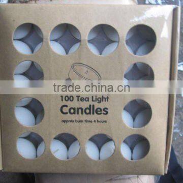 Non scented various colors tealight candles