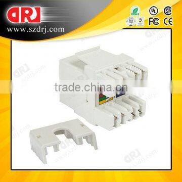 180 Degree White CAT6 RJ45 UTP Keystone Jack