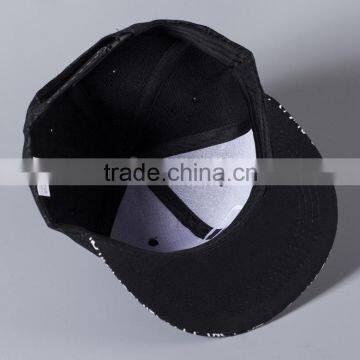 Carton Head Embroidery Adult Lovers Flat Sport Caps Custom Snapback