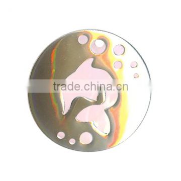 Enamel Dolphin Tag Pendant Silver Dolphin Floating Charms enamel animal whale shaped pendant