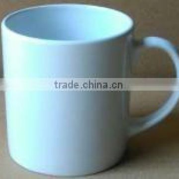 cheaper stoneware 9oz straight shape blank white ceramic mug wholesale