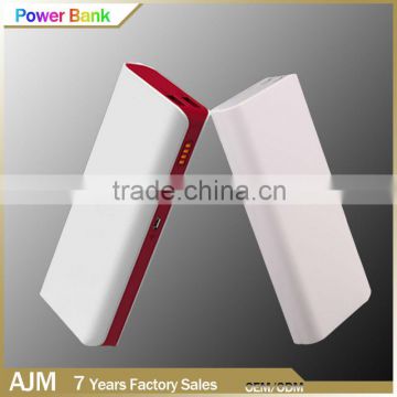 plastic power bank silm battery charger 13000mah mobile power bank for wholesale