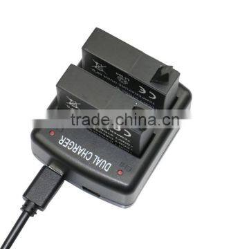 High Quality 2PCS 1400mAh Batteries Dual Charger for Xiaomi YI 4K Accessories Xiaoyi Sports Action Camera 2 II Battery Charger photo-4