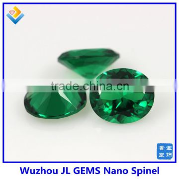 Synthetic Heat Resistant oval green Nano Spinel stones for wax setting